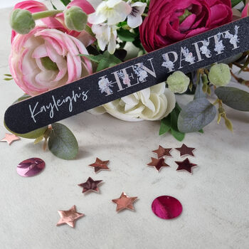10 Personalised Hen Party Nail Files, 5 of 5