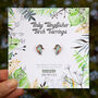 Inky Kingfisher Birch Hypoallergenic Tiny Stud Earrings, thumbnail 7 of 9