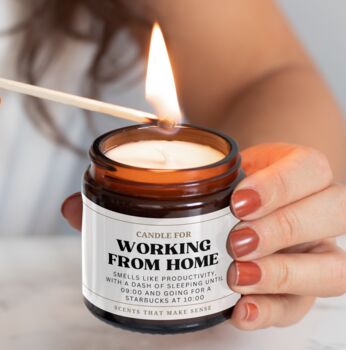 Working From Home Funny Candle Birthday Gift, 4 of 7