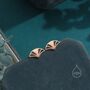 Art Deco Fan Stud Earrings In Sterling Silver, thumbnail 7 of 12