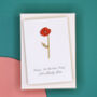 Miniature Engraved Flower Teacher Thank You Card, thumbnail 10 of 12