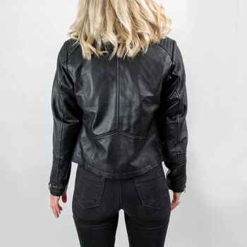 Bride Leather Jacket For Wedding Or Hen Party, 3 of 10
