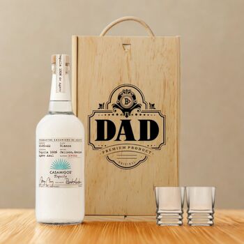 Best Dad Tequila Gift Set With Custom Lid, 3 of 10