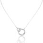 Personalised Glistering Eclipse Pendant In Silver, thumbnail 1 of 2