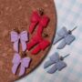 Polymer Clay Bow Earrings, thumbnail 1 of 3