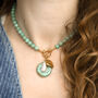 Gemstone Bead Necklace With Gold Heart And Keshi Pearl, thumbnail 5 of 7