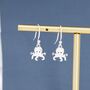 Sterling Silver Octopus Drop Hook Earrings, thumbnail 3 of 11