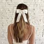 Ivory Silk Bridal Bow Hair Clip, thumbnail 2 of 3