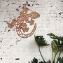 Rusty Metal Gecko Wall Decor Geometric Gecko Sculpture, thumbnail 1 of 10