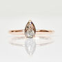 0.94ct Pear Shape Salt And Pepper Diamond Ring, thumbnail 1 of 2