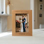 Personalised Oak Wedding Photo Frame, thumbnail 3 of 9