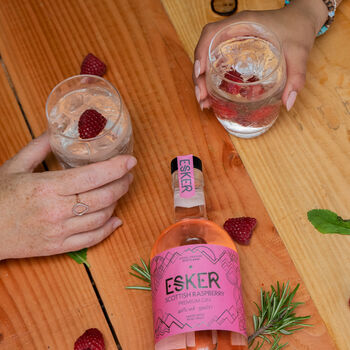 Esker Scottish Raspberry Scottish Gin Now In 70cl Size, 3 of 4