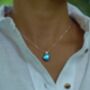 Multicoloured Turquoise To Sapphire Blue Glass Pendant, thumbnail 1 of 12