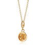18ct Gold Number 40 Charm Necklace, thumbnail 2 of 5