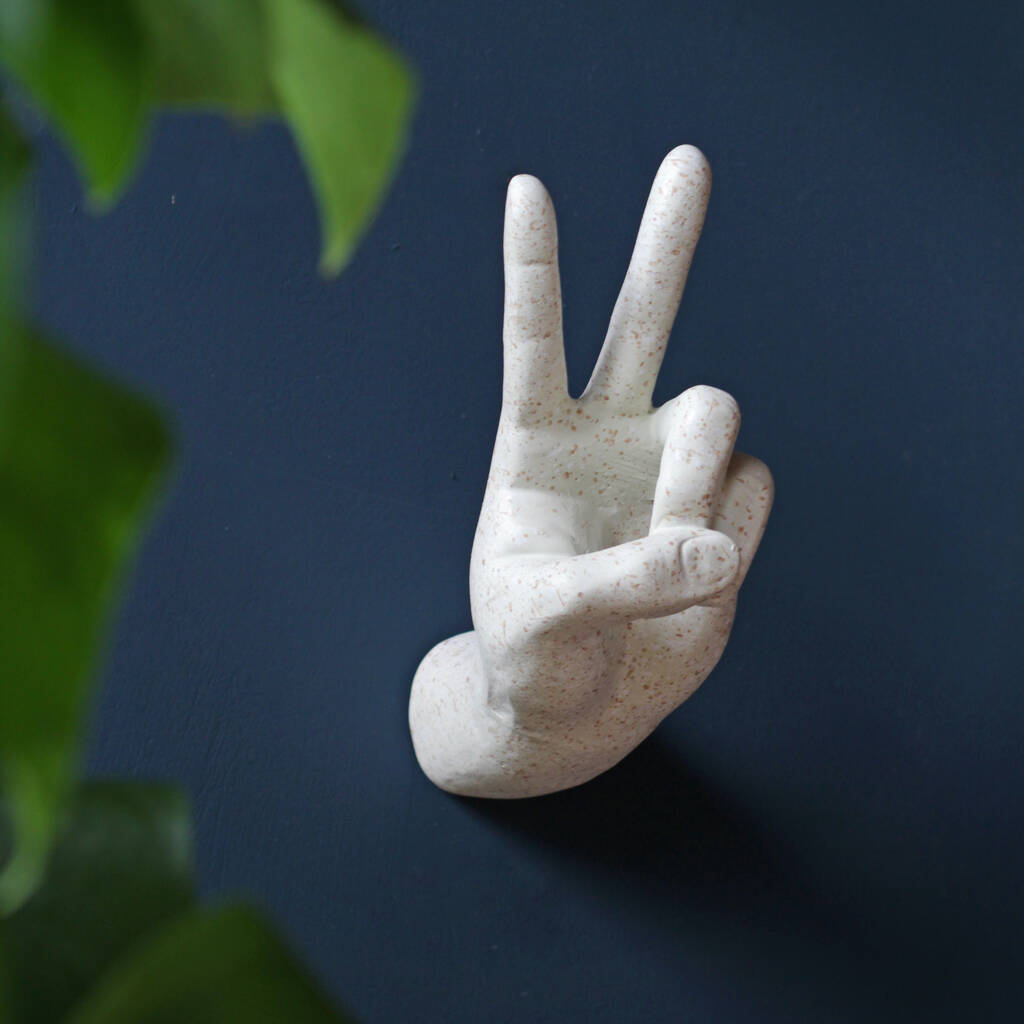 Peace Hand Wall Ornament Or Hook, 1 of 7