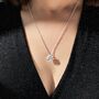Flower Rose Gold Plated Sterling Silver Necklace, thumbnail 2 of 11