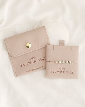 Flower Girl Earrings And Bracelet Bridal Proposal Gift, 2 of 3