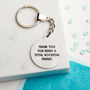 Personalised Thank You For Keyring, thumbnail 1 of 3