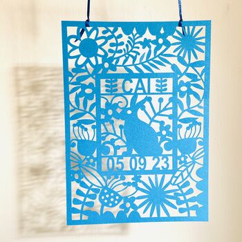 Personalised Baby Paper Cut, 5 of 12