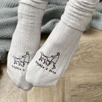 Cat And Mum Personalised Sofa Socks, 3 of 4