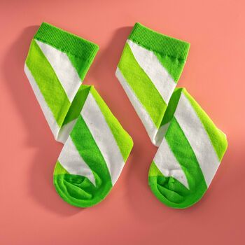 Men's Egyptian Cotton Socks With Green Stripes, 3 of 4