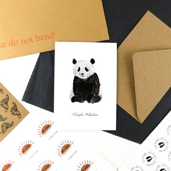 Giant Panda A6 Greetings Card, 4 of 7