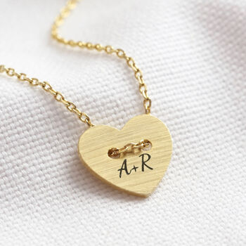 Personalised Button Heart Necklace, 4 of 7