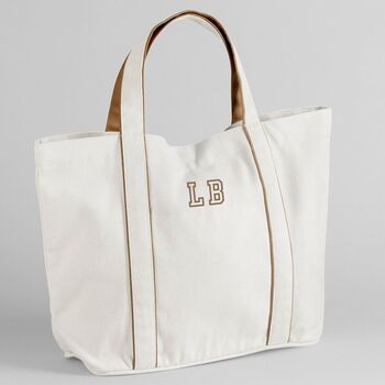 Embroidered Initials Beach Bag, 4 of 6