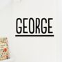 Personalised Modern Name Wall Sticker, thumbnail 1 of 10