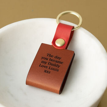 Personalised Special Date Leather Keyring, 2 of 3