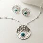 Sterling Silver Shimmering Gemstone Necklaces, thumbnail 8 of 9