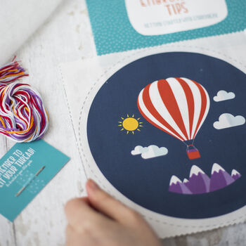 Hot Air Balloon Embroidery Kit, 3 of 7
