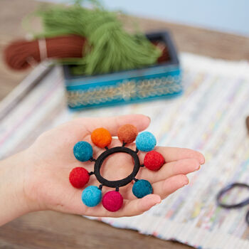 Multicoloured Felt Nine Ball Hair Band, 2 of 3