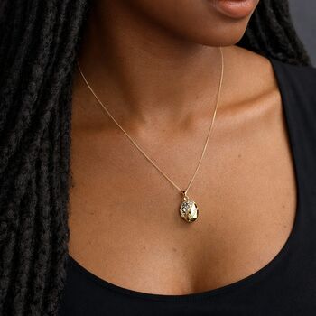 Personalised 9ct Mixed Yellow Gold Oval Mum Locket Necklace With Photos, 2 of 7