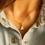 Triangle Gemstone Charm Necklace, thumbnail 2 of 6