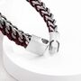 Personalised Woven Leather And Stainless Steel Bracelet, thumbnail 9 of 9