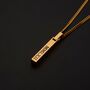 Personalised 18 K Gold Bar Pendant Chain For Men And Women, thumbnail 8 of 12