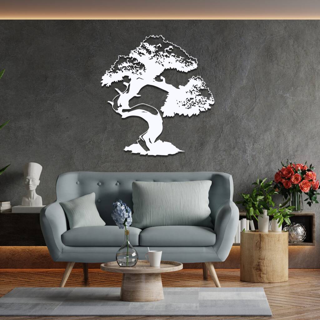 Modern Bonsai Tree Metal Wall Art Wall Home Decor By Duke Craft