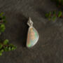 Solid Australian White Opal Pendant, thumbnail 1 of 4