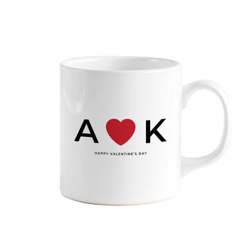 Personalised Mug For Valentine’s Day – Initials With Heart, 2 of 8