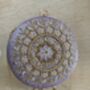 Purple Circular Raw Silk Bangle Clutch Bag, thumbnail 3 of 11