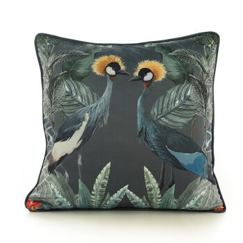 Printed Crane World Large Premium Soft Velvet 50cm X 50cm Cushion Including Cushion Pad 42006202, 2 of 3