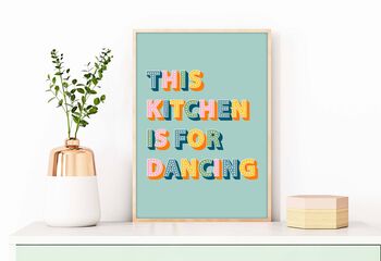 Multicolour Kitchen Dancing Print, 5 of 5