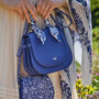 Blue Agnes Top Handle Saddle Bag, thumbnail 3 of 9