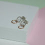 Silver And Rose Gold Studs, thumbnail 2 of 3