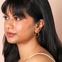Stainless Steel Hammered Hoop Earrings, thumbnail 6 of 9