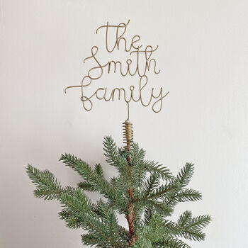 Personalised Wire Christmas Tree Topper, 2 of 10