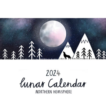 2024 Lunar Moon Phases Meteor Showers Planner Calendar, 2 of 3