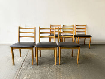 Four Mid Century Dining Chairs By Schreiber Furniture, 2 of 12