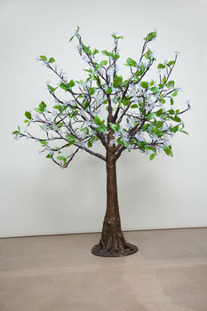 Small Illuminated LED Mid White Tree With Leaves, 3 of 3